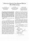 Research paper thumbnail of A review of heuristic near-optimum MuD for MC-CDMA systems