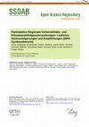 Research paper thumbnail of Partizipative Regionale Vulnerabilitäts- und Klimawandelfolgeuntersuchungen: Leitlinien, Schlussfolgerungen und Empfehlungen (WP6 Synthesebericht)