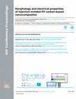 Research paper thumbnail of Morphology and electrical properties of injection-molded PP carbon-based nanocomposites