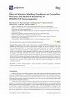 Research paper thumbnail of Effect of Injection Molding Conditions on Crystalline Structure and Electrical Resistivity of PP/MWCNT Nanocomposites