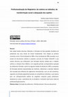 Research paper thumbnail of Profissionalização do magistério: do coletivo ao indivíduo, da transformação social à adequação dos sujeitos