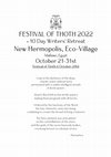 Research paper thumbnail of THOTH FESTIVAL AND WRITERS' RETREAT 2022 AT NEW HERMOPOLIS