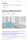 Research paper thumbnail of Matthew Bowman interviewed by Kisito Assangni