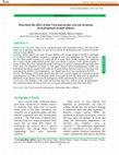 Research paper thumbnail of Determining the effect of aloe Vera and aerobic exercise on lactate de-hydrogenase in male athletes