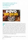 Research paper thumbnail of Povo de Deus: quem são os evangélicos e por que eles importam