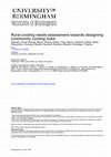 Research paper thumbnail of University of Birmingham Rural cooling needs assessment towards designing community cooling hubs