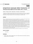 Research paper thumbnail of Extraperitoneal Laparoscopic Radical Prostatectomy and Simultaneously Inguinal Hernia Repair with 3 Trocars