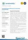 Research paper thumbnail of Sustainability journal - Call for papers - Sustainable Business Performance on International Entrepreneurship