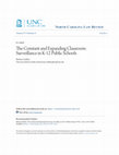 Research paper thumbnail of The Constant and Expanding Classroom: Surveillance in K-12 Public Schools