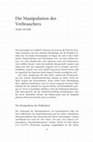 Research paper thumbnail of Die Manipulation des Verbrauchers