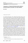 Research paper thumbnail of Commentary to: Doing the individual and the collective in forensic genetics: governance, race and restitution