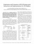 Research paper thumbnail of Exploration and evaluation of PLX floating-point instructions and implementations for 3D graphics