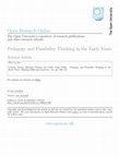 Research paper thumbnail of Pedagogy and possibility thinking in the early years