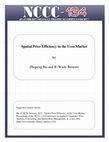 Research paper thumbnail of Spatial Price Efficiency in the Urea Market