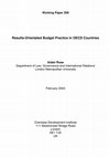 Research paper thumbnail of Results-orientated budget practice in OECD countries