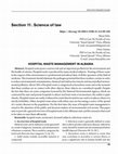 Research paper thumbnail of Hospital Waste Management in Albania