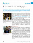 Research paper thumbnail of Environmental Law Toward Sustainability Targets