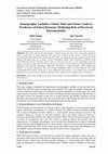 Research paper thumbnail of Demographic Variables , School Time and Future Goals as Predictors of School Burnout : Mediating Role of Perceived Instrumentality