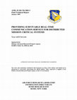 Research paper thumbnail of Providing Survivable Real-Time Communication Service for Distributed Mission Critical Systems