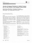 Research paper thumbnail of Alteration of Esophageal Microbiome by Antibiotic Treatment Does Not Affect Incidence of Rat Esophageal Adenocarcinoma