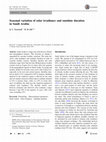 Research paper thumbnail of Seasonal variation of solar irradiance and sunshine duration in Saudi Arabia