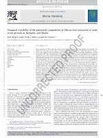 Research paper thumbnail of Temporal variability of the elemental composition of African dust measured in trade