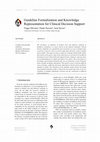 Research paper thumbnail of Guideline Formalization and Knowledge Representation for Clinical Decision Support