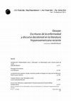 Research paper thumbnail of Dossier: Escrituras de la enfermedad y discurso decolonial en la literatura hispanoamericana reciente