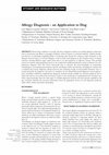 Research paper thumbnail of Allergy Diagnosis – An Application to Dog