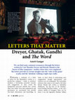 Research paper thumbnail of Letters that Matter: Dreyer, Ghatak, Gandhi and ‘The Word’