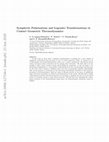 Research paper thumbnail of Symplectic Polarizations and Legendre Transformations in Contact Geometric Thermodynamics