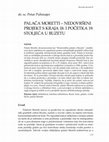 Research paper thumbnail of Palača Moretti – nedovršeni projekt  s kraja 18. i početka 19. stoljeća u Buzetu