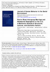 Research paper thumbnail of Puerto Rican Intergroup Marriage and Residential Segregation in the U.S.: A Multilevel Analysis of Structural, Cultural, and Economic Factors