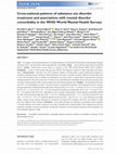 Research paper thumbnail of Cross‐national patterns of substance use disorder treatment and associations with mental disorder comorbidity in the WHO World Mental Health Surveys