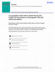 Research paper thumbnail of Is it possible to feel safe in hotels during the COVID-19? Key factors in hotel guests' risk and safety perception