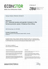 Research paper thumbnail of ICT, Financial Access and Gender Inclusion in the Formal Economic Sector: Evidence From Africa