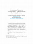 Research paper thumbnail of Information-Theoretic Teleodynamics in Natural and Artificial Systems