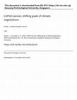 Research paper thumbnail of COP16 Cancún: shifting goals of climate negotiations