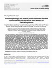 Research paper thumbnail of Histomorphology and sperm profile of animal models administered with aqueous seed extract of Parkia biglobosa