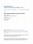 Research paper thumbnail of Notes: Interpretive Analysis for Forage Yield Trial Data