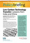 Research paper thumbnail of Low carbon technology transfer: lessons from India and China