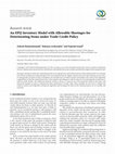 Research paper thumbnail of An EPQ Inventory Model with Allowable Shortages for Deteriorating Items under Trade Credit Policy