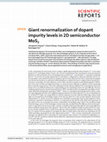 Research paper thumbnail of Giant renormalization of dopant impurity levels in 2D semiconductor MoS2