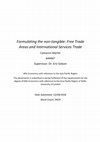 Research paper thumbnail of Formulating the non-tangible: Free Trade Areas and International Services Trade