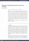 Research paper thumbnail of Information Technology and Democracy. Chances and Challenges