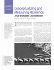 Research paper thumbnail of Conceptualizing and measuring resilience: a key to disaster loss reduction