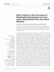 Research paper thumbnail of Role of Actors in the Processes of Sustainable Development at Local Level - Experiences From the Czech Republic