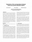 Research paper thumbnail of Exploration of the correspondence between visual and acoustic parameter spaces