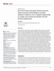 Research paper thumbnail of Do more stress and lower family economic status increase vulnerability to suicidal ideation? Evidence of a U-shaped relationship in a large cross-sectional sample of South Korean adolescents