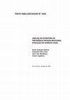 Research paper thumbnail of Análise da estrutura da previdência privada brasileira: evolução do aparato legal